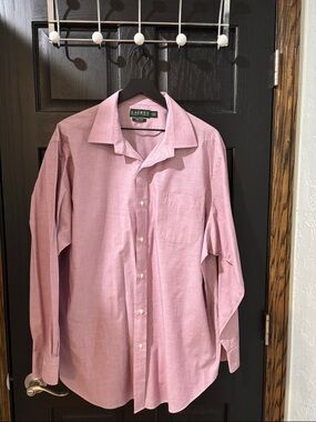 Lauren Ralph Lauren Men's Pink Long-Sleeve Dress Shirt